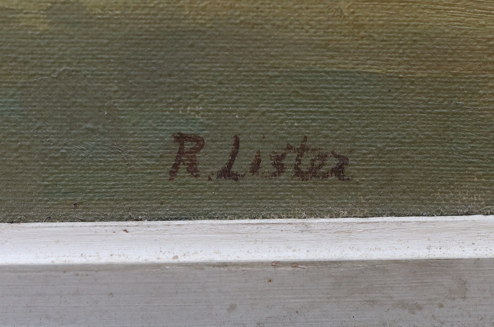 Robert Lister, oil on canvas, 'Before the start', signed, 40 x 50cm